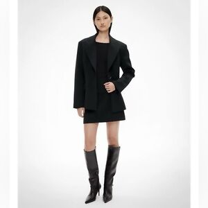 Tibi Wool Fold Over Mini Skirt